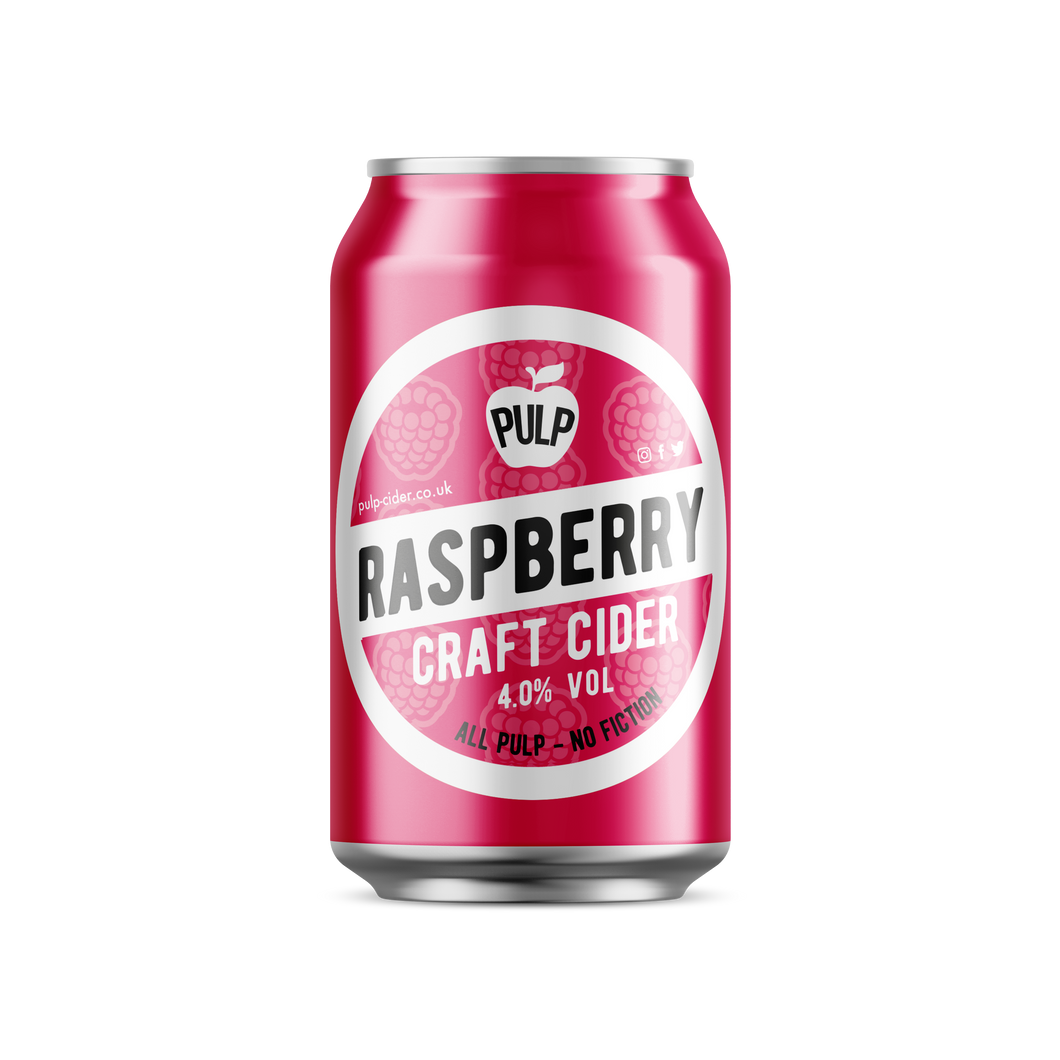 PULP Raspberry 4% 330ml Cans – PULP Cider